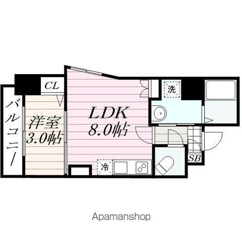 LANART蘇我(1LDK/4階)の間取り写真