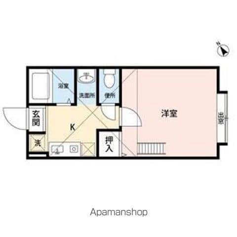 コンパートハウス宮の沢(1K/2階)の間取り写真