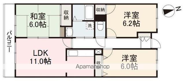 ドマーニ太田(3LDK/2階)の間取り写真