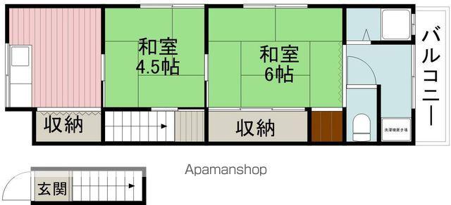 豊寿荘(2K/2階)の間取り写真