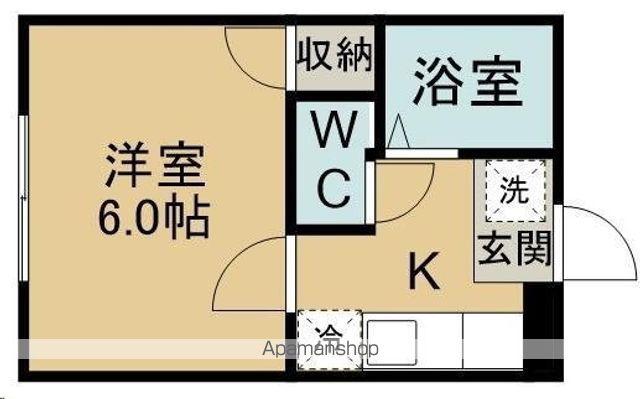 AZUR葉山(1K/2階)の間取り写真