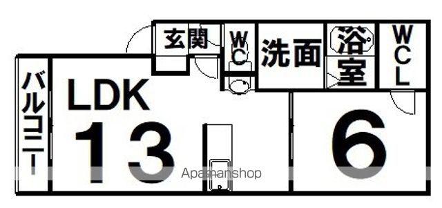 ESTEANA(1LDK/1階)の間取り写真