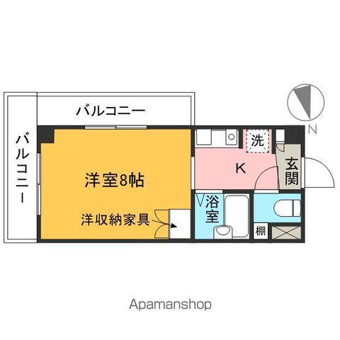 第2新井マンション(1K/4階)の間取り写真