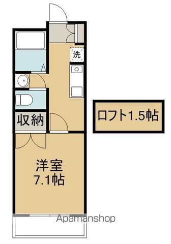 グランドスクエア高砂(1K/3階)の間取り写真