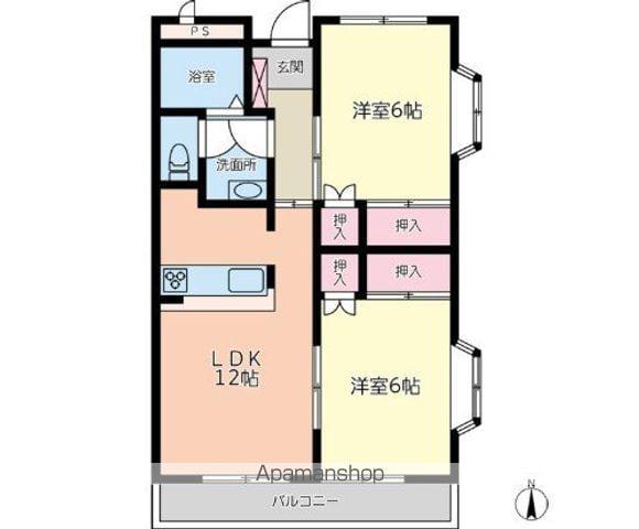 ジョイフル西藤(2LDK/2階)の間取り写真