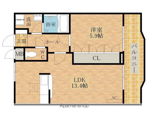 グリン・ゲイブルス(1LDK/2階)の間取り写真