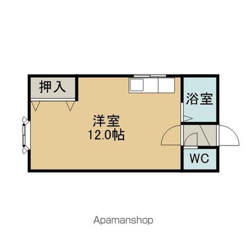 スウィートハウス(ワンルーム/1階)の間取り写真