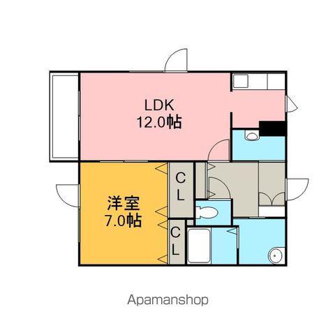 PASEO(1LDK/2階)の間取り写真