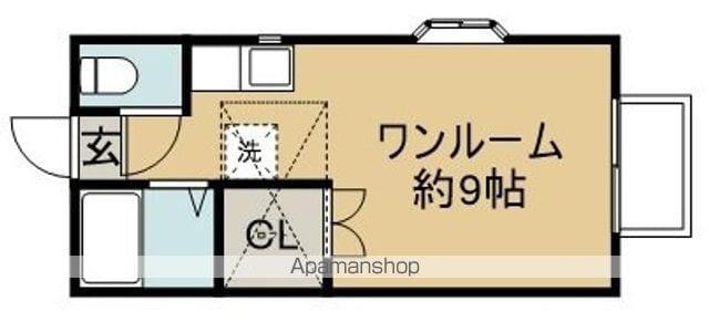 ハミングパークA(ワンルーム/2階)の間取り写真