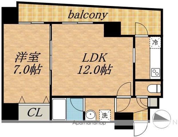 フォレスト円山(1LDK/10階)の間取り写真