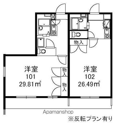 レオパレス仙石(1K/3階)の間取り写真