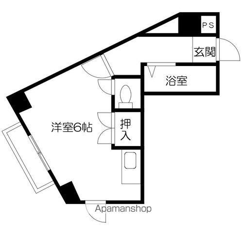 プント子飼(ワンルーム/2階)の間取り写真