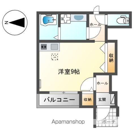 カーサ ビアンカ(ワンルーム/1階)の間取り写真