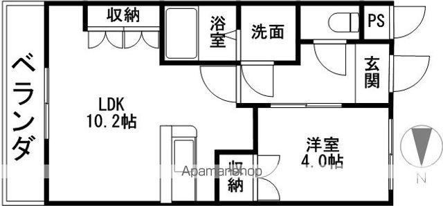 プラムガーデンYOUKI(1LDK/1階)の間取り写真