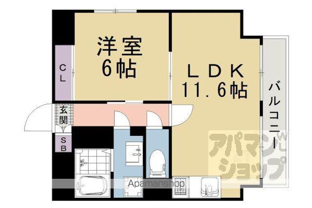 CORT UESHO(1LDK/5階)の間取り写真