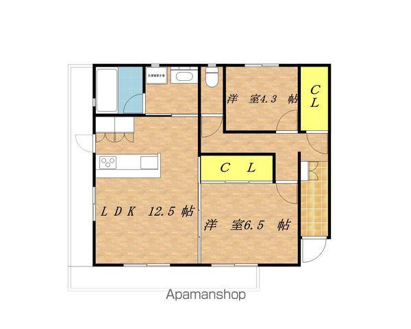 ナトゥーア大芝Ⅰ(2LDK/2階)の間取り写真