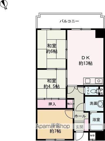 アルコ・ラ・カーサ佃町Ⅱ(3LDK/2階)の間取り写真