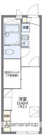 レオパレスカーサーセン(1K/1階)の間取り写真