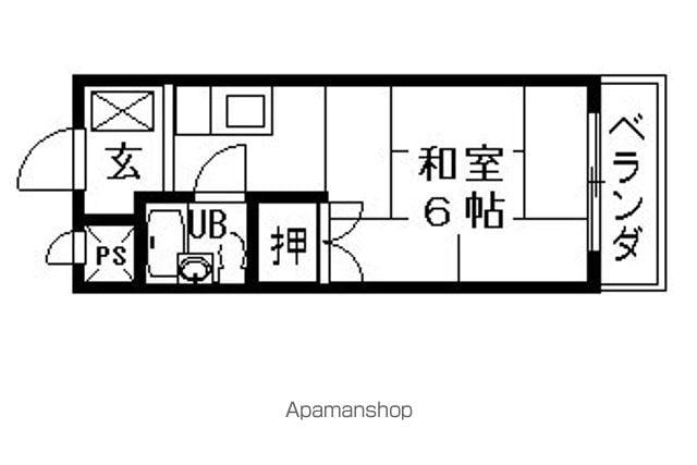 サンジョイフル谷口(1K/2階)の間取り写真
