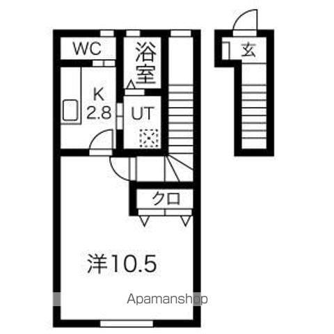 FILOA(1K/2階)の間取り写真