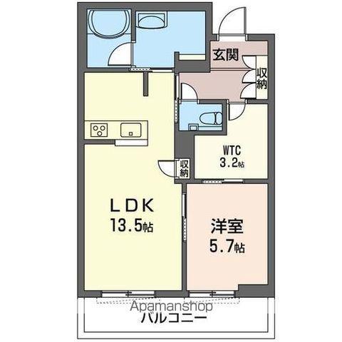 COMFARM Ⅱ(1LDK/3階)の間取り写真