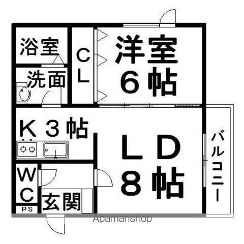 モダンラピュタ(1LDK/3階)の間取り写真