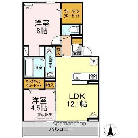 プレジデント持田 B棟(2LDK/3階)の間取り写真