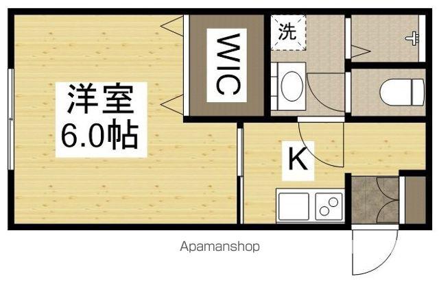 パスティア新倉敷(1K/2階)の間取り写真