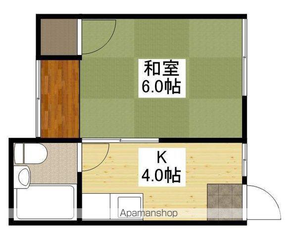 渡部第3コーポ(1K/1階)の間取り写真