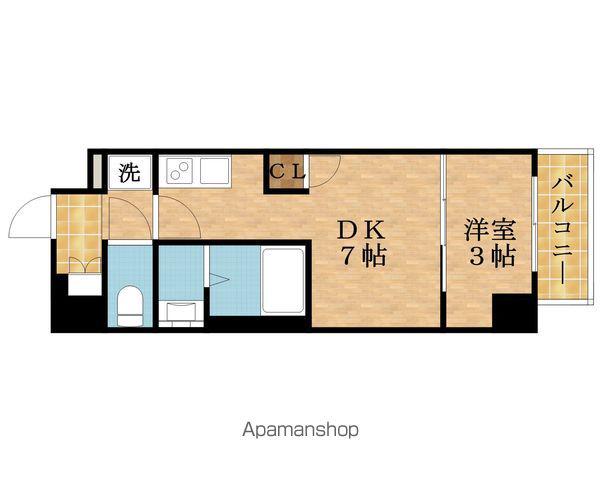 ARTIZA京橋ウエスト(1DK/3階)の間取り写真