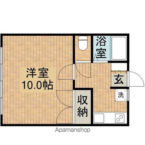 ウラナス AI(1K/2階)の間取り写真