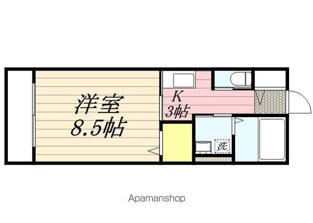 アルバ大刀洗(1K/2階)の間取り写真