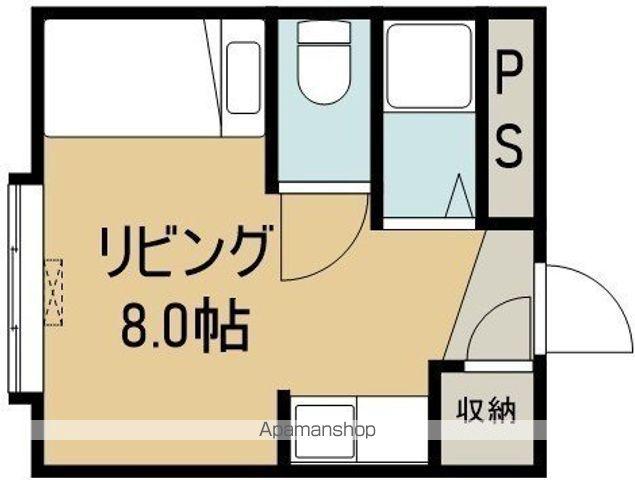 ヴァンベール本通Ⅲ(ワンルーム/4階)の間取り写真