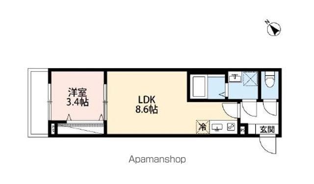 ROBOT HOME 弁天(1LDK/3階)の間取り写真