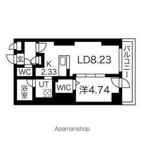 S-RESIDENCE近代美術館前(1LDK/6階)の間取り写真