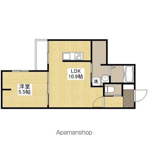 B.I HOUSE五日市(1LDK/3階)の間取り写真
