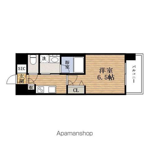 LEONVARIE長堀通(1K/9階)の間取り写真