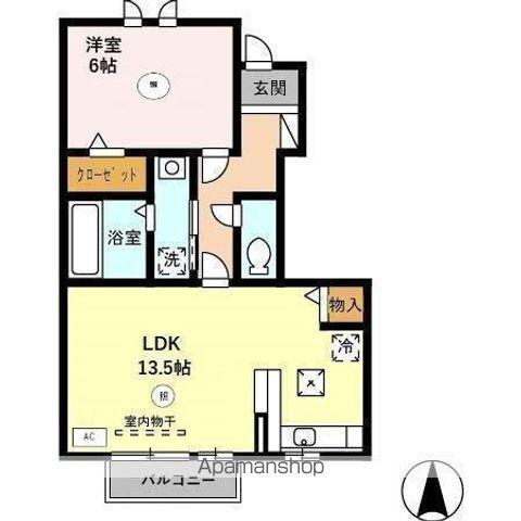 KNKSアルコバレーノ(1LDK/1階)の間取り写真