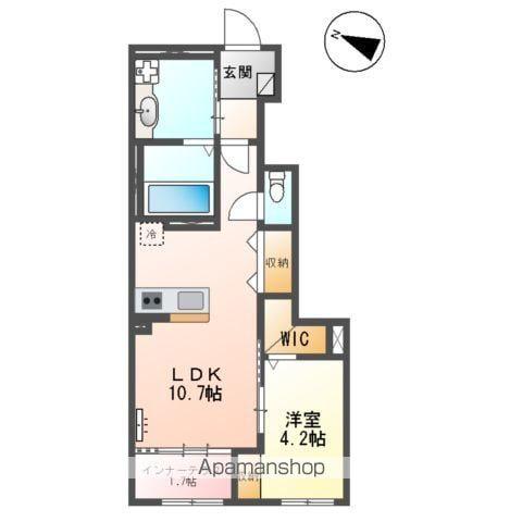 フォレスト離宮彩館(1LDK/1階)の間取り写真