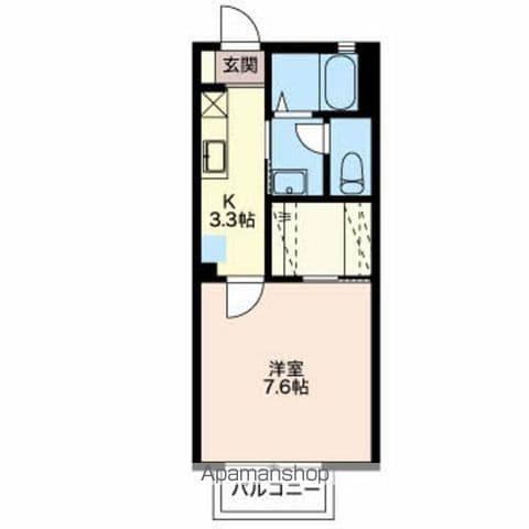 STEP COURT ONIWA(1K/1階)の間取り写真