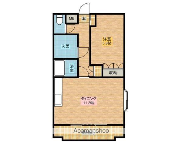 サンパレス(1LDK/2階)の間取り写真