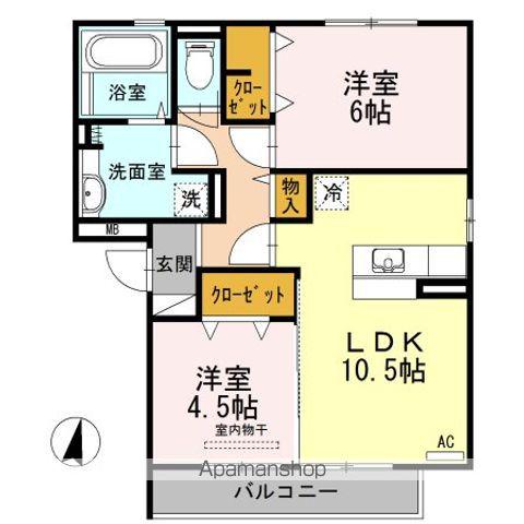 サニーレジデンス(2LDK/3階)の間取り写真