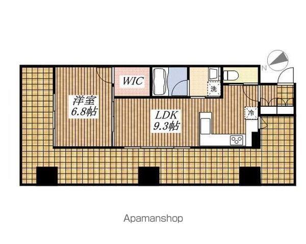 ビイルーム立川(1LDK/6階)の間取り写真