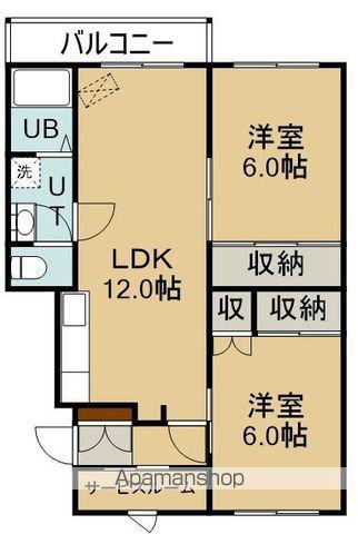 マイライフ日吉B棟(2LDK/2階)の間取り写真