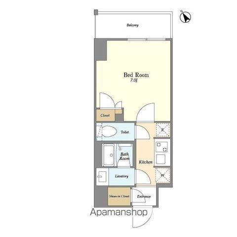 シエルブラン千葉駅前(1K/5階)の間取り写真