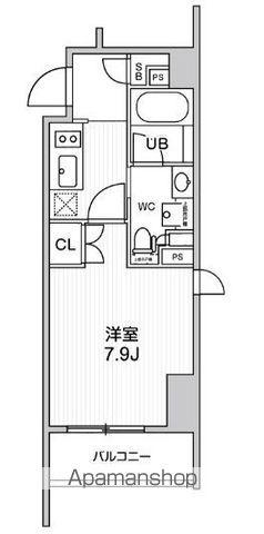 シーズンフラッツ新高円寺(1K/4階)の間取り写真