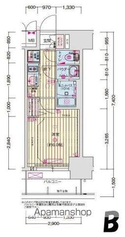 プレサンス東別院セレニス(1K/9階)の間取り写真