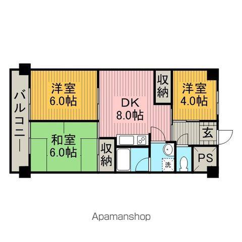 リバティ上溝(2SDK/2階)の間取り写真