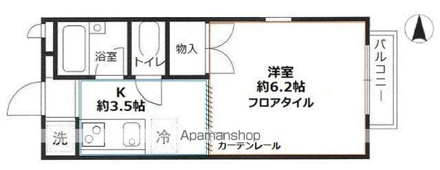 パル・ハピネス(ワンルーム/2階)の間取り写真