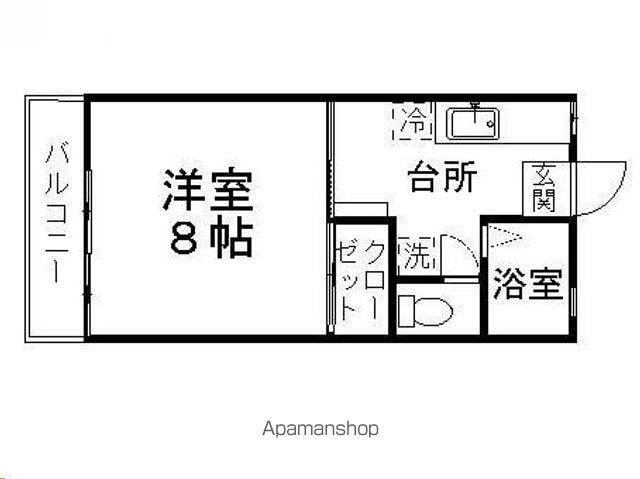ピースフル泉A棟(1K/1階)の間取り写真